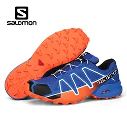 Salomon обувь для мужчин Скорость Крест 4 CS дышащие кроссовки синий Спортивная обувь черный, белый, серый спортивная новое поступление