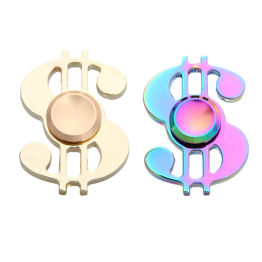 

New Rainbow Note Dollar Sign $ ADHD Anxiety Autism Stress Reducer Spinner Fidget Hand EDC High Quality