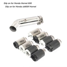 for Honda 600/cb600f Non-destructive installation 50.8MM Connector Motorcycle Middle Pipe with Exhaust Silencer System non destructive testing ndt technique