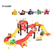 NewParking Tracks font b Toy b font Cars Cartoon Puppy Dogs Parking Lot Model Car Game