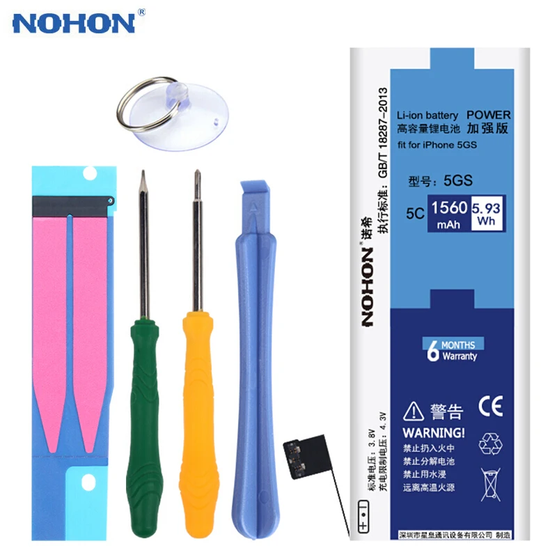 Nohon аккумулятор для Apple iPhone 7 6 S Plus 5S 5C 5 Batteria iPhone6 iPhone7 Max Ёмкость запасная часть