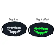 Модная светящаяся маска унисекс, противопылевая маска для рта, светится в темноте, хлопковая маска для лица, для верховой езды на открытом воздухе