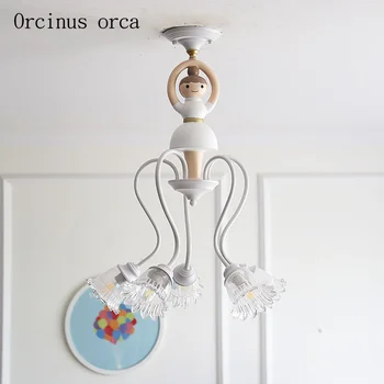 

Nordic ballet children ceiling lamp girl bedroom Princess Room children's room cartoon creative girl chandelier free shipping