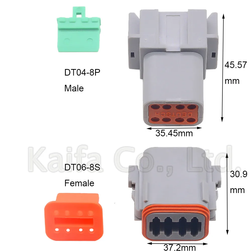 1 компл. Deutsch DT разъем DT06-2S/DT04-2P 2P 3P 4P 6P 8P водонепроницаемый Электрический разъем для автомобиля двигатель грузовик с шпильками 22-16AWG