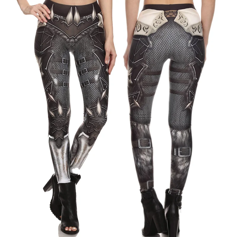

New Design Leggings Women Skeleton Pattern Color Fitness Leggins Slim High Waist Elastic Trousers Pants Legins Mujer Leggins UK