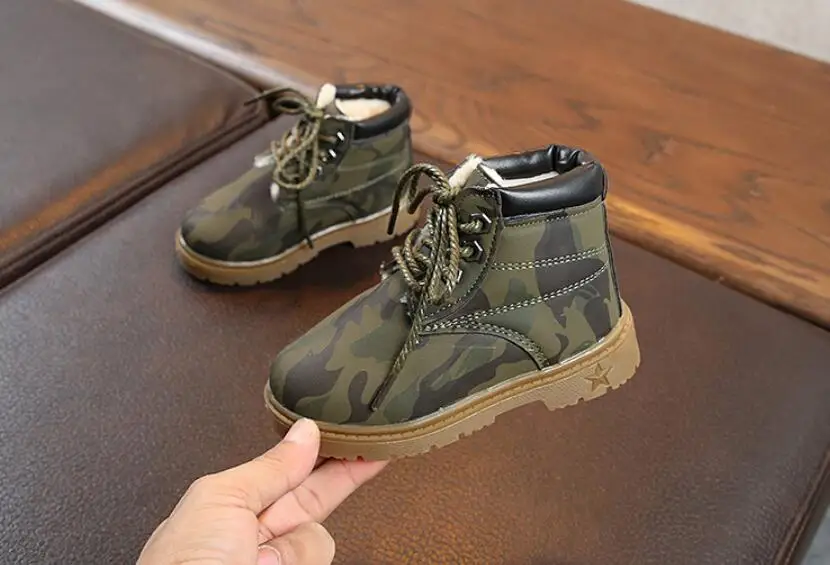 Children's camouflage snow boots-14