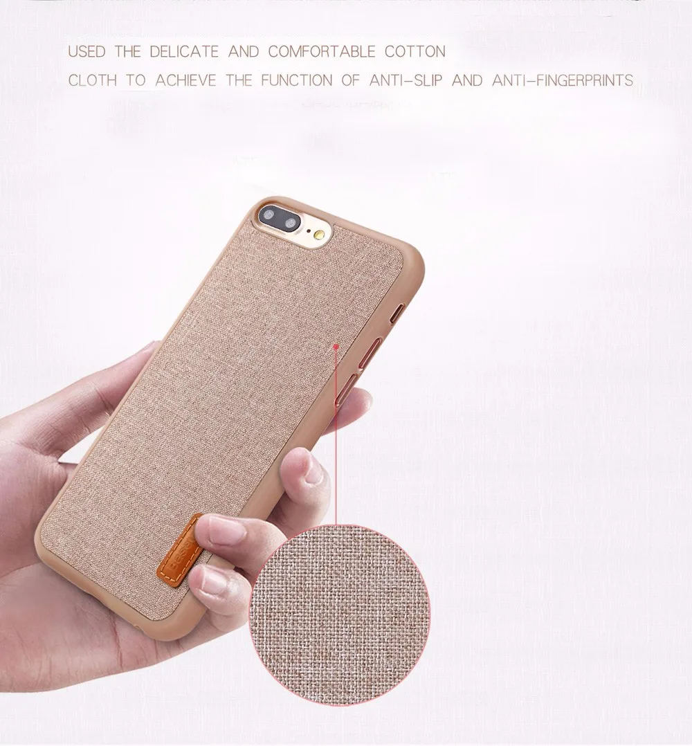 for iPhone7 Baseus Grain Case Artistical Style Phone Shell iPhone 7 Full Coverage Protection 4.7 inch TPU Cloth |