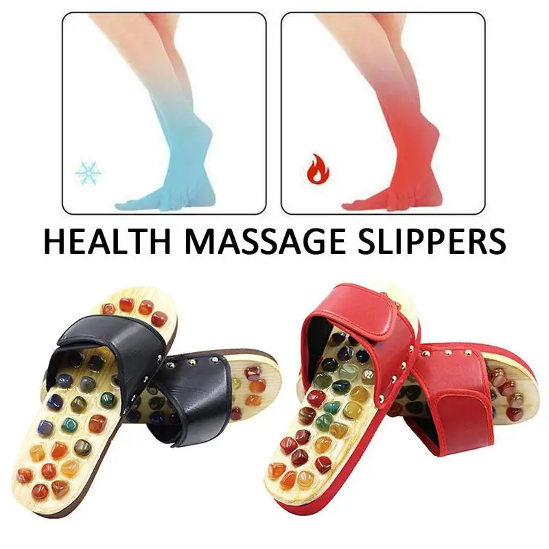 

1Pair Acupoint Massage Slippers Sandal For Men Feet Chinese Acupressure Therapy Medical Rotating Foot Massager Shoes Unisex