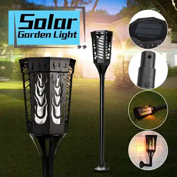 

ABS Solar LED Torch Lamp Lawn LED Solar Power Flame Flickering Light Waterproof Outdoor Garden Landscape Home Decor Lamp