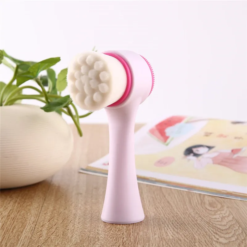 

Face Cleaner 2 in 1 Unisex Non-electric Message Facial Cleansing Brush Bump Design Home Beauty Instrument Blackheads Removal