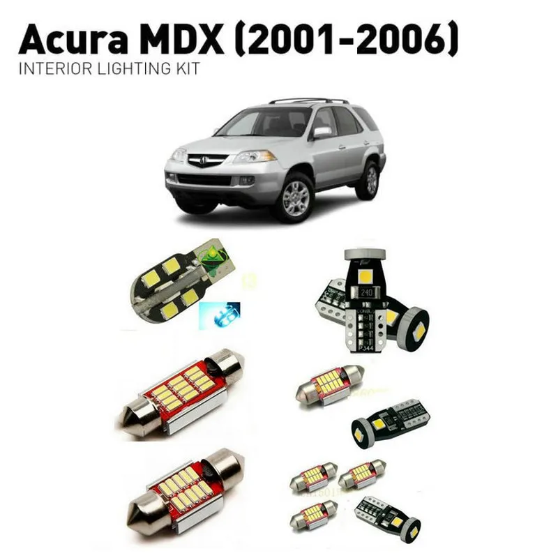 Led interior lights For Acura MDX 2001 2006 19pc Led Lights For Cars
