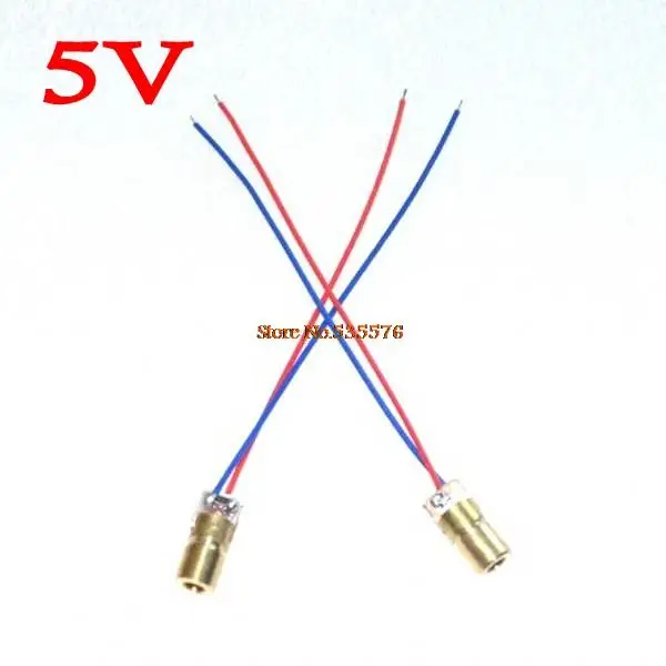 

10pcs Mini 650nm 6mm 5V 5mW Laser Dot Diode Module Head WL Red CA1T