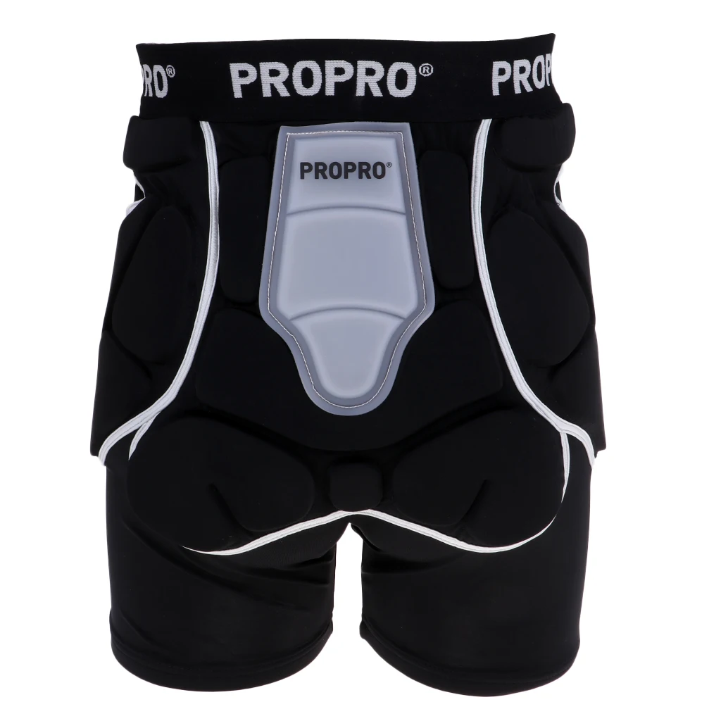 Ski Hip Butt Padded Short Pants Protective Gear Guard Impact Shorts for Skiing Skating Snowboard Black for Women Men