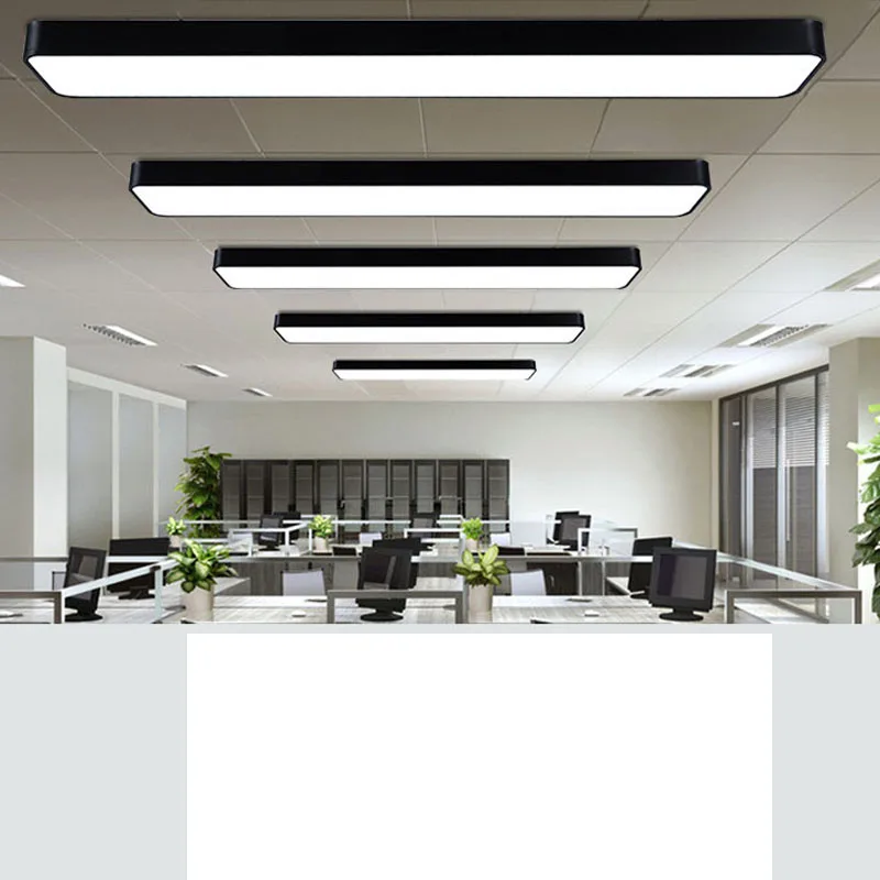 Офисные люстры подвесные светильники простые креативные офисные люстры округлые прямоугольная потолочная лампа осветительные