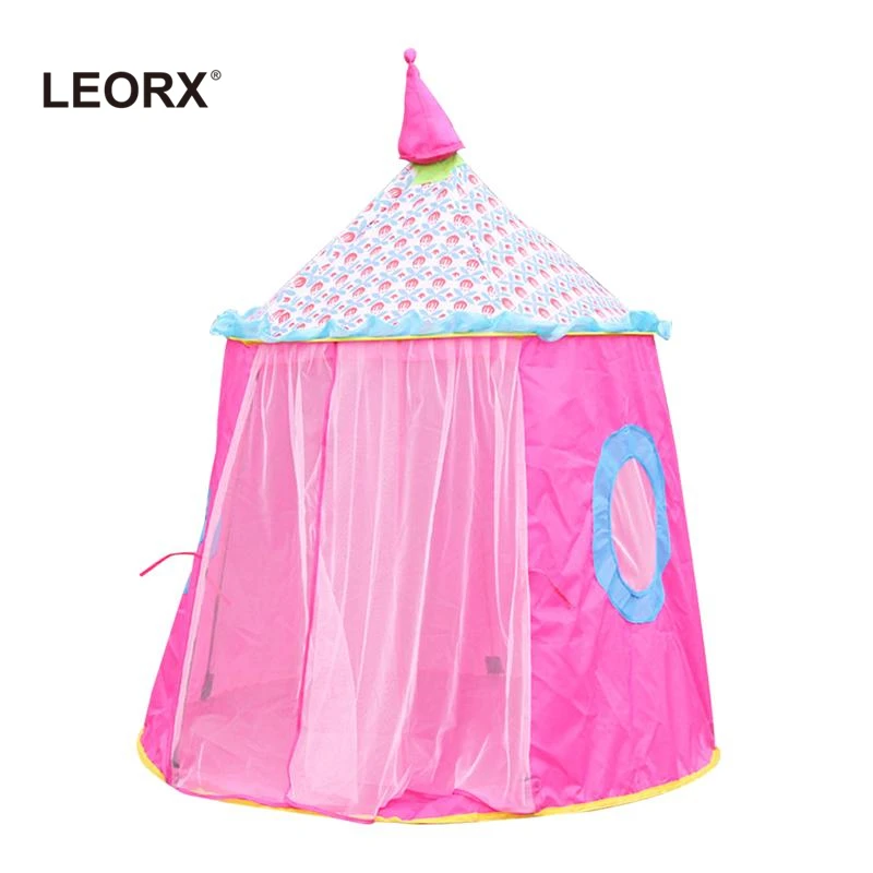 

Cute Playhouse Girls Princess Castle Children Kids Outdoor Play Tent (Pink)