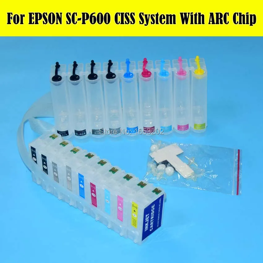 1 Set T7601 P600 Ciss Continuous Ink Supply System For EPSON SC-P600 Ciss With Show Ink Level Permanent ARC Chip 1 Set T7601 P600 Ciss Continuous Ink Supply System For EPSON SC-P600 Ciss With Show Ink Level Permanent ARC Chip