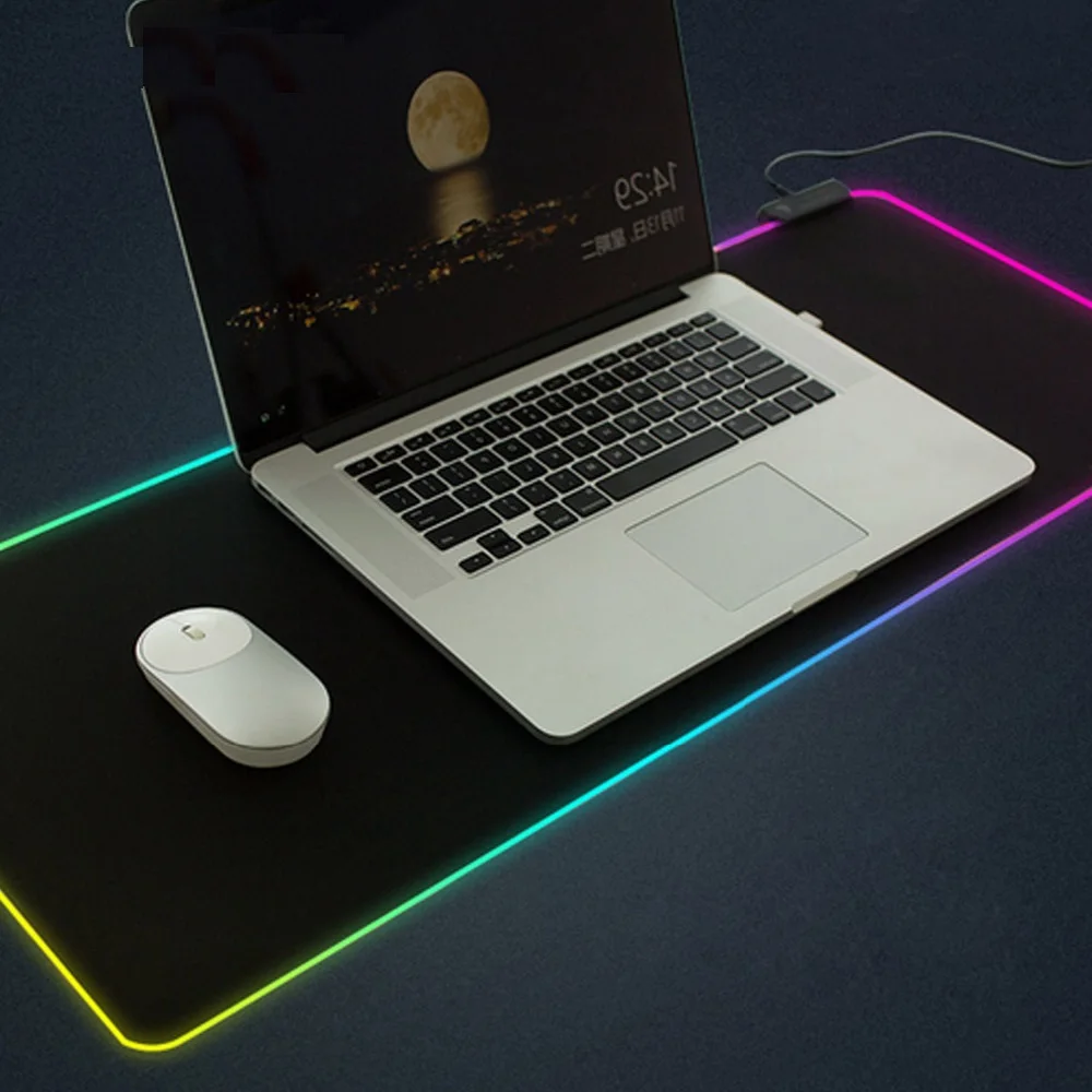  Elisona 31 x 12 Inch Large USB Wired LED RGB Colorful Lighting Gaming Mousepad Mouse Pad Mice Mat f