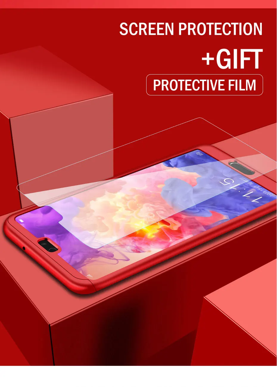 MOUSEMI Hard Case For Huawei P20 Lite Back Cover 360 Full Body With Tempered Glass On For Huawei P20 Lite P10 Lite P10 Plus Case (7)
