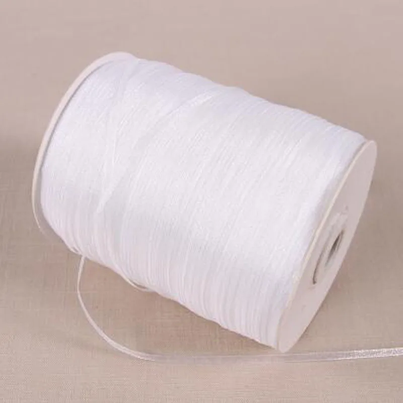 

10 Meters\lot 3 mm Width Lace Chiffon Ribbon DIY Transparent Organza Webbing Ribbons For Gift Wrapping Wedding Home Decoration