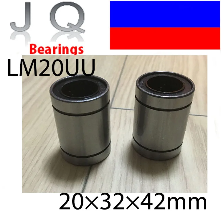 

JQ Bearings 4pcs/lot Free shipping LM20UU Linear Bushing 20mm CNC Linear Bearings