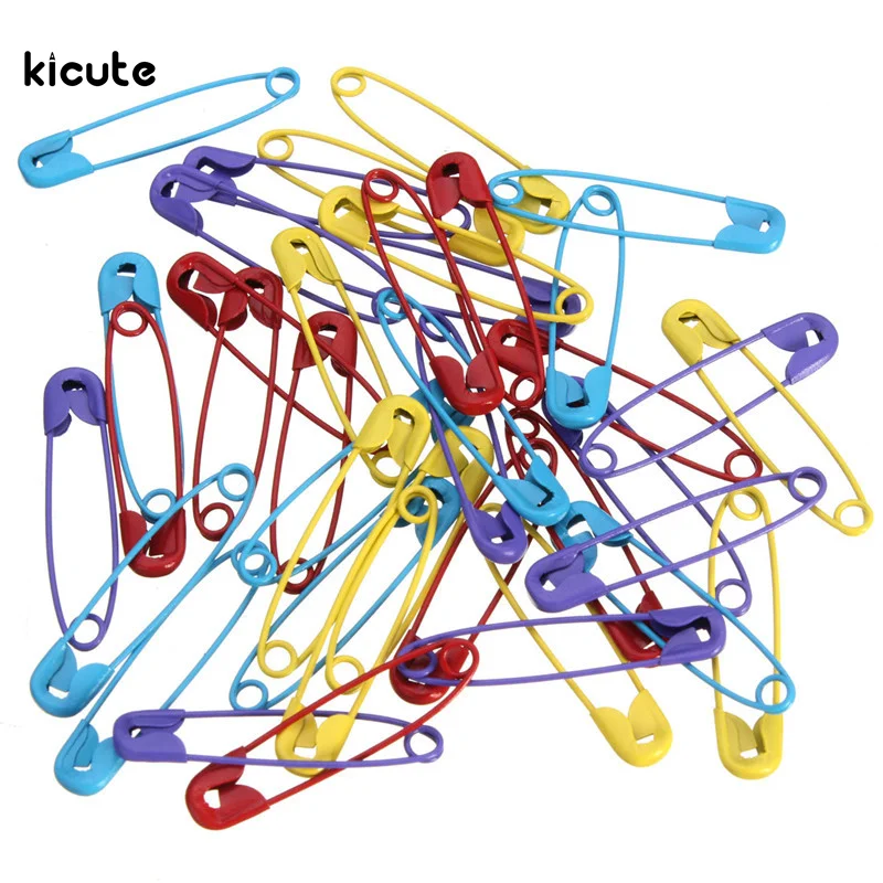 200Pcs/set Mixed Coloured Metal Safety Pins 28mm Stitch Markers Candy