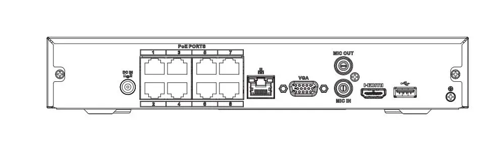 Dahua NVR 8PoE 8ch NVR2108HS-8P-S2 Smart 1U Lite H.264 +/H.264 HD1080P видеорегистратор до 6 МП макс 80 Мбит поддержка камеры с наклоном и поворотом камеры