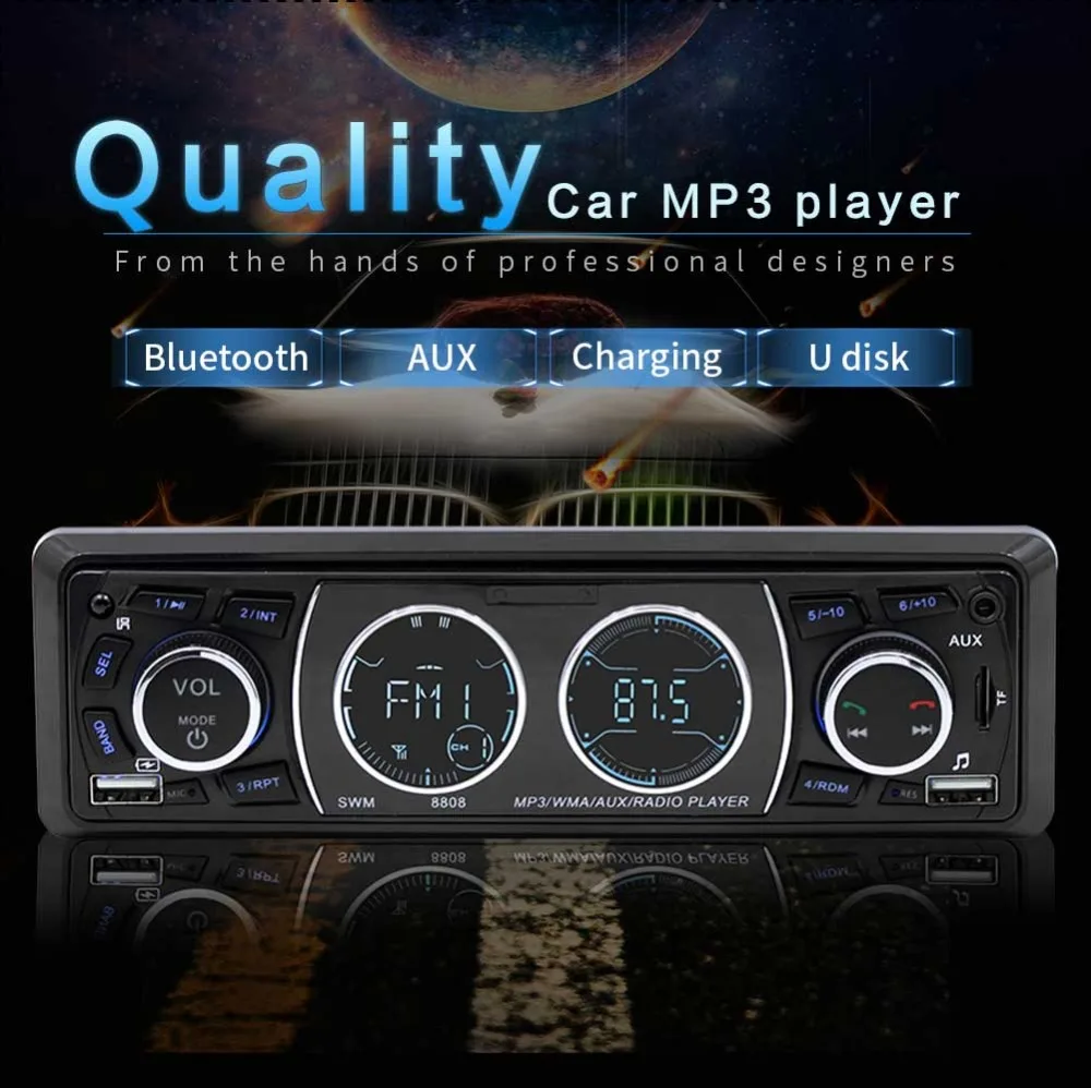 Радио 1 din oto teypleri, Автомобильный MP3-плеер, Авторадио, Bluetooth, fm-радио, автомобильное аудио, телефон, зарядка, стерео, AUX, авто радио, USB, TF