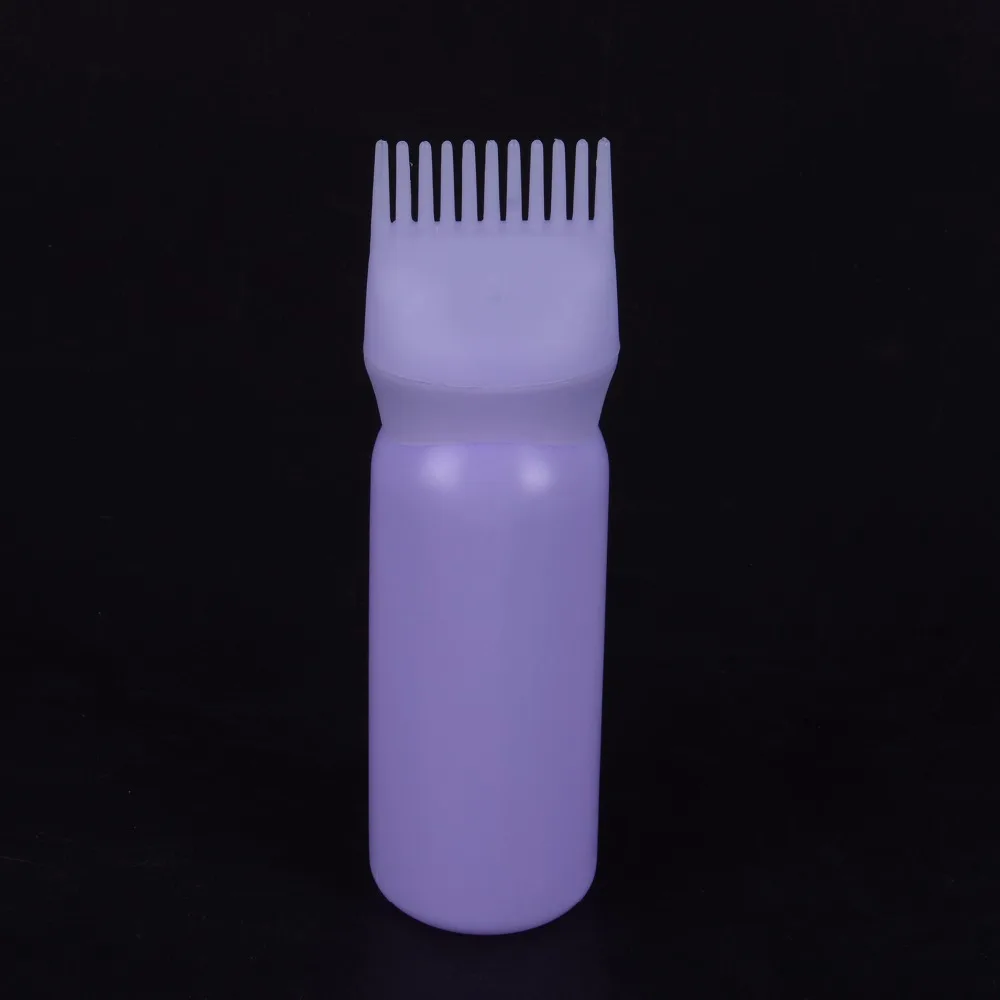 120ml Plastic Hair Dye Filling Bottle Applicator with Graduated Comb Brush Dispensing Kit Salon Hair Coloring Styling Tools