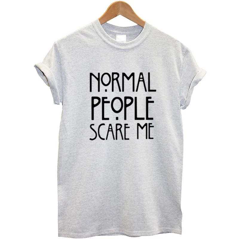 Women Maroon T-shirt Cotton Normal People Scare Me Printed Funny Tshirt Women Short Sleeve Summer Tumblr Tops Camisetas Mujer HTB10bSkHKGSBuNjSspbq6AiipXaP - Women Maroon T-shirt Cotton Normal People Scare Me Printed Funny Tshirt Women Short Sleeve Summer Tumblr Tops Camisetas Mujer