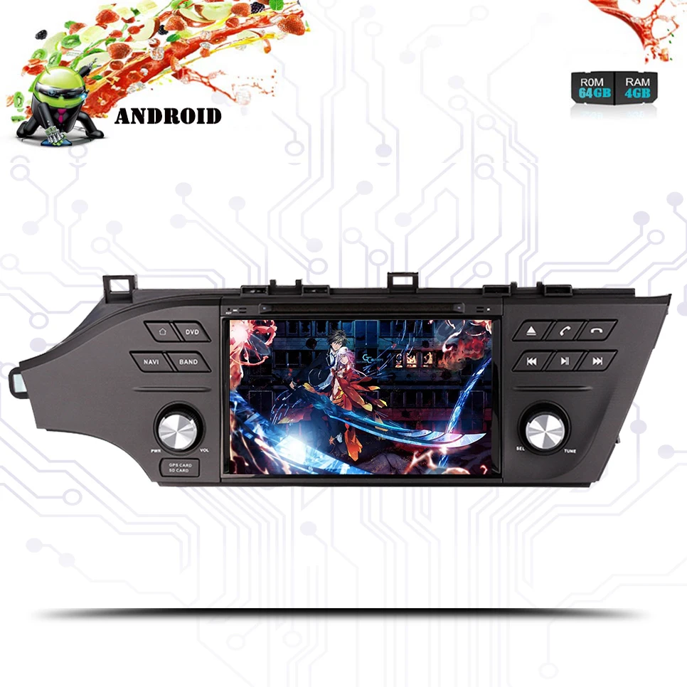 

4GB RAM Android 9.0 4G 64G Car DVD Multimedia Player with GPS Navigation For Toyota Avalon 2014-18 Auto PC CD Radio Stereo Audio