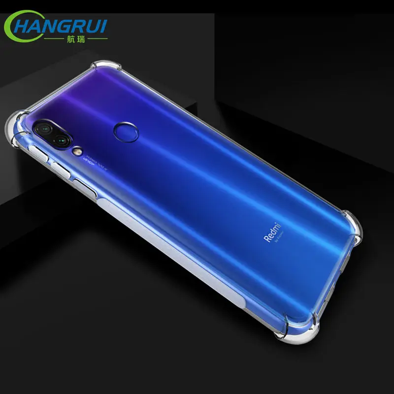 

Hangrui For Redmi note 7 Case Transparent Anti-knock Full Protective Phone Case For Xiaomi Redmi note 7 Clear TPU Silicon Cases