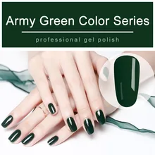 YIFEI 10 мл УФ-гель для ногтей армейский зеленый гель для ногтей стойкий лак для штамповки Esmalte Permanente Frezarka Do Paznokci