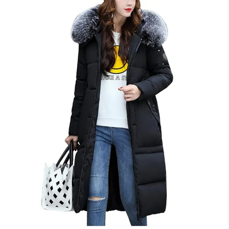 Avec Col Capuchon Long Veste Coton Femmes 3 À De Parka D'hiver Manteau Survêtement 2018 Femelle rembourré Manteaux 4 Mode 1 Fourrure 2 80gwqA