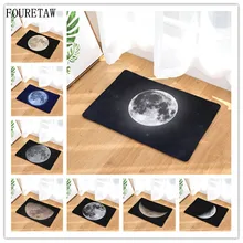 1 шт. FOURETAW креативная Вселенная спутниковая Луна Фото Гостиная Спальня Настольный коврик Anit-slip домашний прямоугольный пол ковер