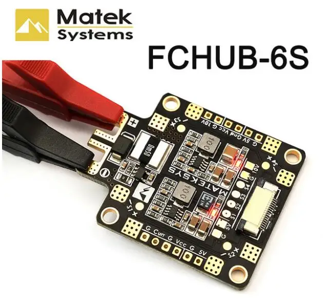 Плата распределения питания Matek FCHUB 6S Hub 5 В и 10 в BEC Встроенный датчик тока 184A 9g для