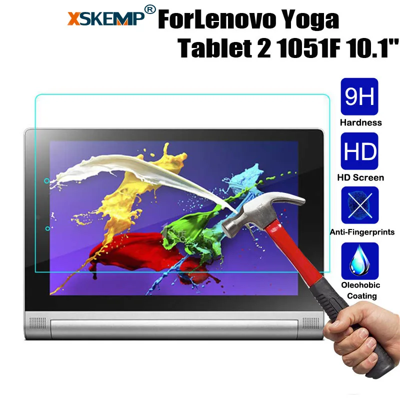 XSKEMP 9H Tempered Glass For Lenovo Ideatab A7600 10.1&quot A7800 A3000 A3300 A5000 A5500 Tablet Screen Protector HD Protective Film |