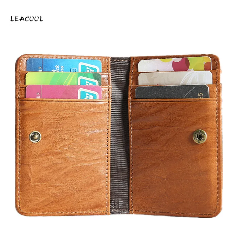 

Retro Leather Card Wallet Men Business Bank Card Holder Thin Credit Card Case Convenient Small Cards Pack Cash Pocket