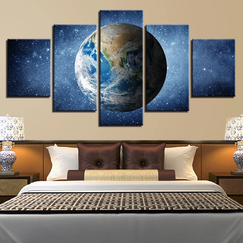 tableau planete terre cosmos espace