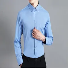 Мужская рубашка новая горячая мужская мода тонкая рубашка с квадратным воротником мужская деловая Повседневная официальная Однотонная рубашка