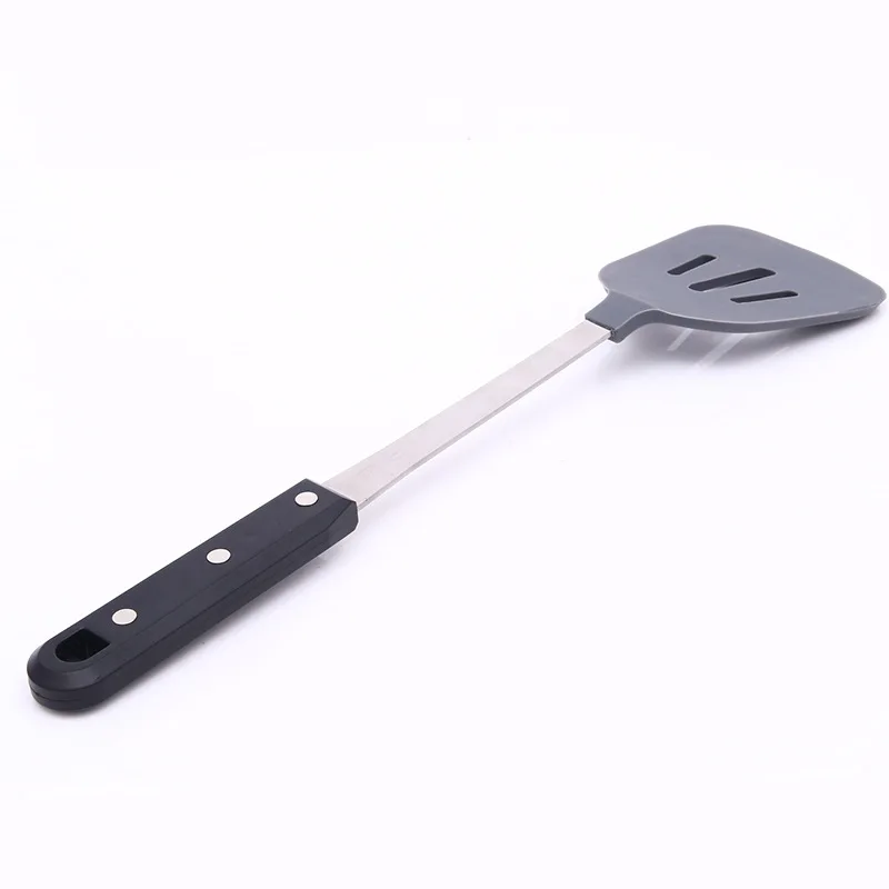 1 шт. силиконовые щелевые токарь Кухня CookingTools шпатель жарки рыбы лопату с длинной