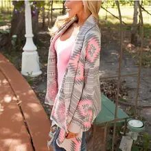 Модное зимнее кимоно, вязаный кардиган, пончо с длинным рукавом, Свитера с принтом, необычные сексуальные женские теплые куртки, кардиган, женские топы