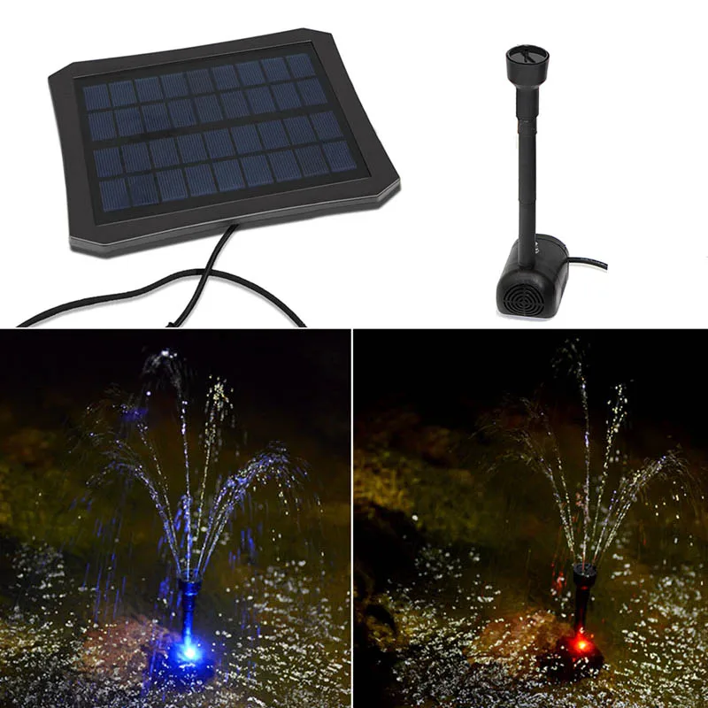 

LED Solar Power Water Pump Fountain Automatic Colorful For Garden Lake Fish Pond Pool MDJ998