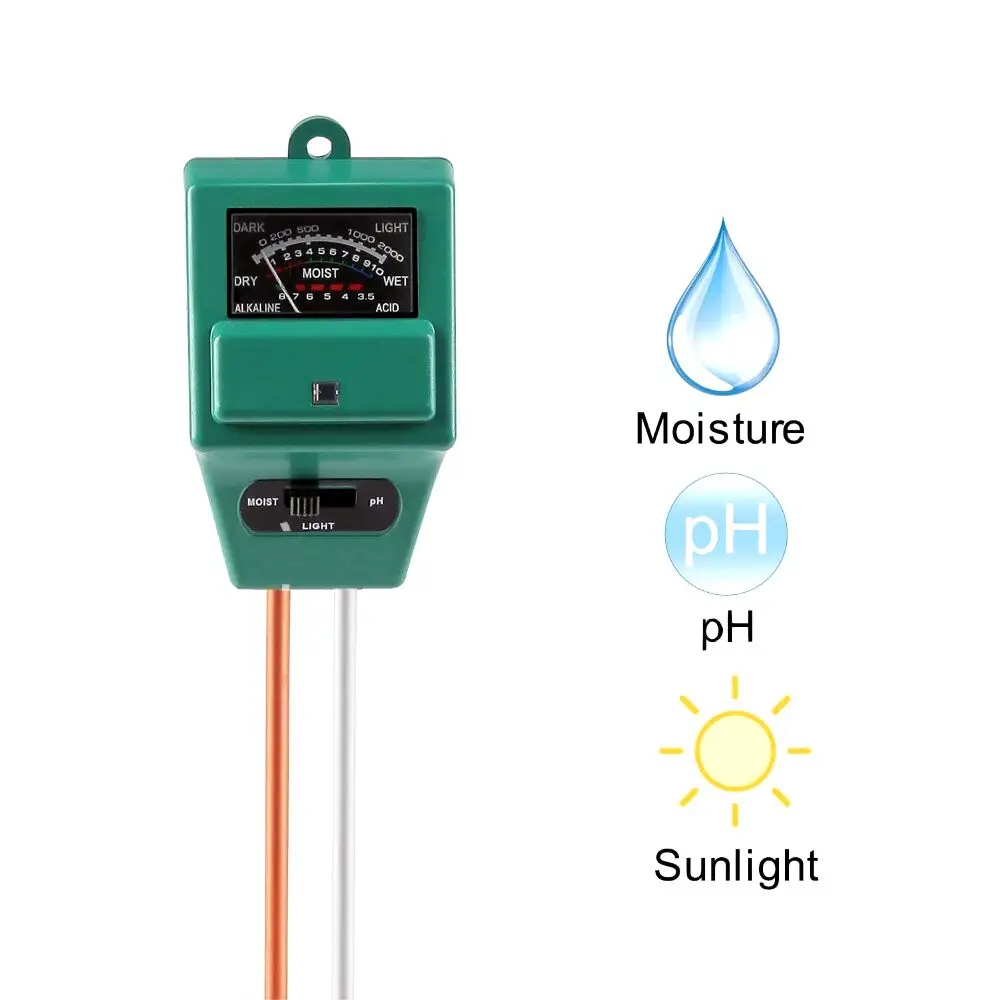 

3 in 1 PH Tester Soil Water Moisture Light Analized Test Meter Detector Plant Flower PH Meters for Garden / Farm / Lawn