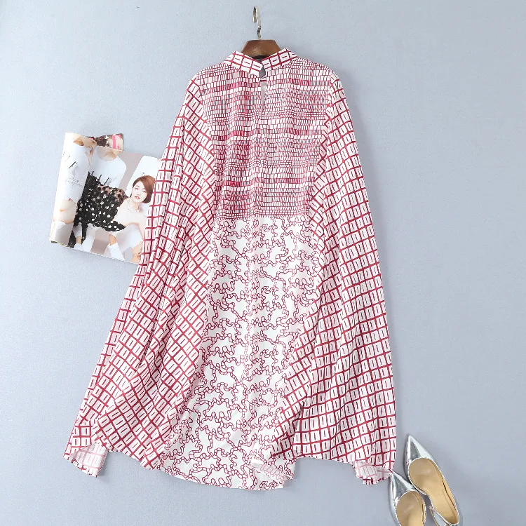 De D'été Fashion Designer Manches Femmes Col Casua Turn Qualité Manteau 2019 Midi Blanc Nouveau down Bohême Lâche Robe Haute Rouge E5wYxqF1
