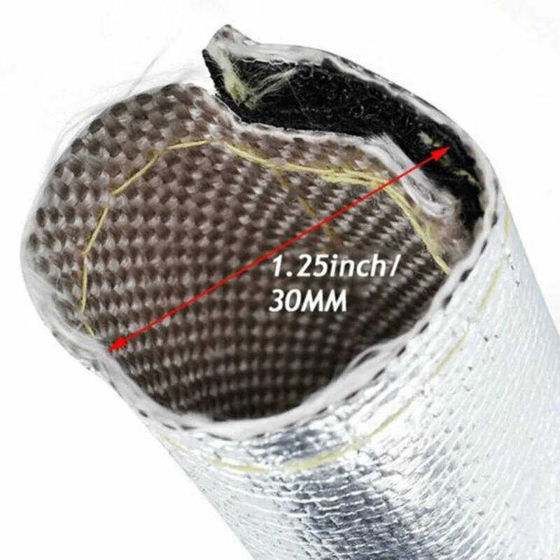 

1M Insulation Metal Heat Shield Sleeve Wire Hose Protection Cover F-Best