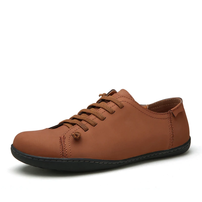 VMUKSAN/Лидер продаж; Мужская обувь; качественные мужские лоферы из спилка; коллекция года; модная мужская обувь ручной работы на плоской подошве; новые весенние слипоны; эспадрильи - Цвет: brown