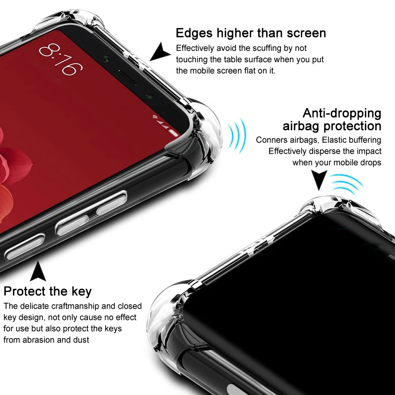 For Xiaomi Redmi 6 Pro 6A Cases Clear Silicone TPU Case For Xiaomi Redmi 5 Plus 4A 4X 5A Note 7 4 4X MI A1 A2 Lite Case Cover For Xiaomi Redmi 6 Pro 6A Cases Clear Silicone TPU Case For Xiaomi Redmi 5 Plus 4A 4X 5A Note 7 4 4X MI A1 A2 Lite Case Cover