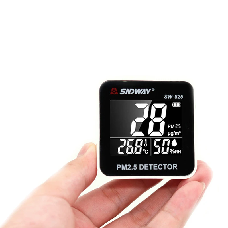 SW-825 цифровой Мониторинг качества воздуха PM2.5 детектор тестер газоанализатор Температура влажность счетчик диагностический инструмент