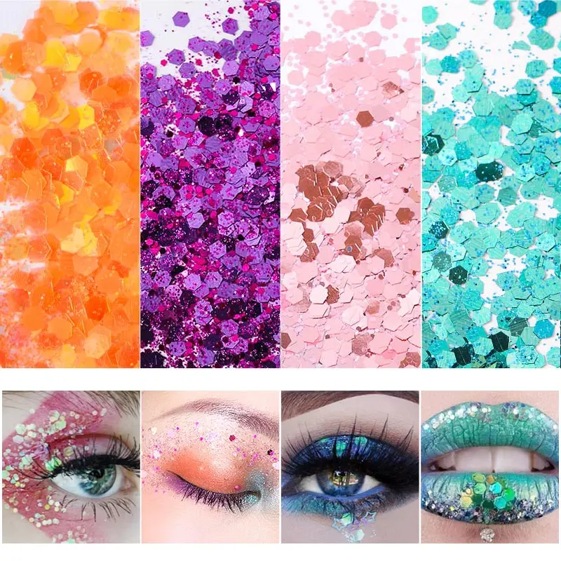 

Mtssii 1 Pack Mixed Nail Glitter Sequins 2g Hexagon Shape Nail Art Flakes Manicure DIY Decoration Nail Art Tips