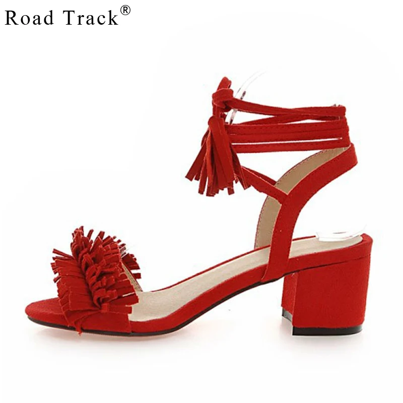women's tassel flat heel sandals